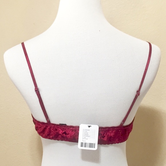 Urban Outfitters Crushed Red Velvet Moon Bra - Picture 5 of 6